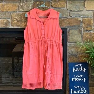 Maternity, peach sleeveless dress